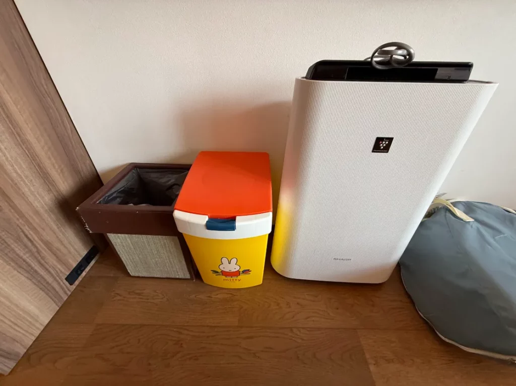 フサキビーチリゾート ホテル&ヴィラズの部屋に設置してもらったベビー用品を撮影した画像